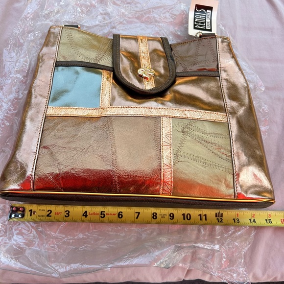 renais Handbags - Renais leather metallic patchwork NWT purse Vintage 1990's